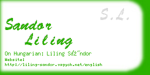 sandor liling business card